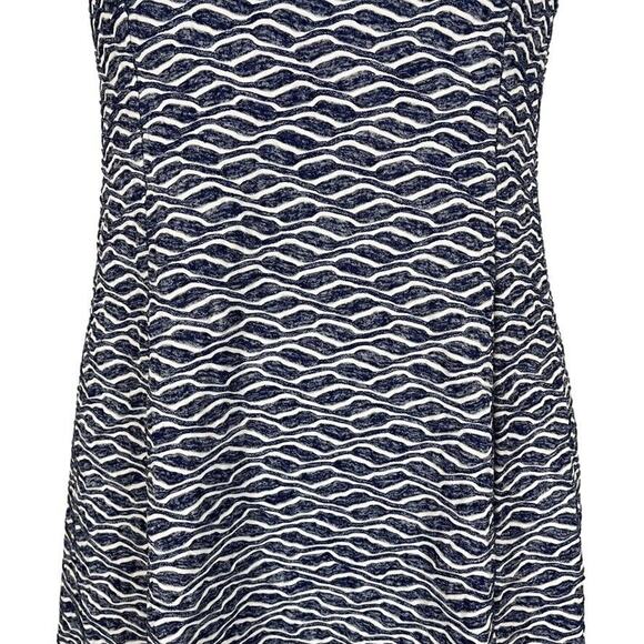 RN Studio by Ronni Nicole Womens Navy White Stretch Knit Cap Sleeve Dress sz 6 - Picture 6 of 16